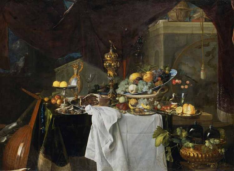 Jan Davidsz. de Heem A Table of Desserts or Un dessert Spain oil painting art